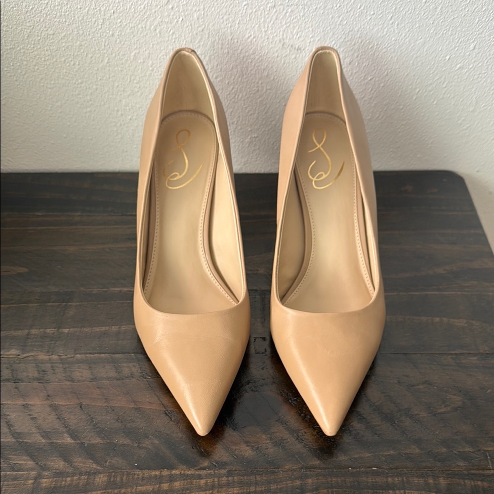 Sam Edelman Tan Pointed-Toe Heels